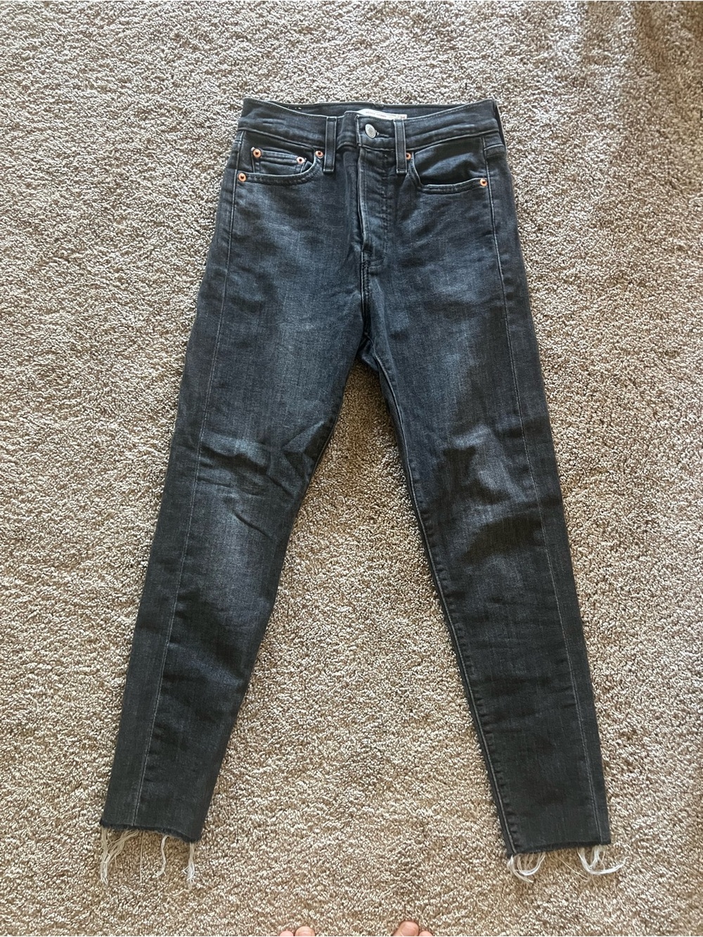 Levi's Women's Wedgie Skinny Jeans in Washed Black/Gray